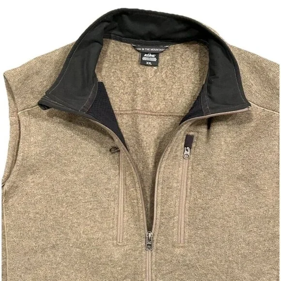 KÜHL Interceptr VestMen's Size XXL Full Zip Fleece Outdoor Hiking Brown